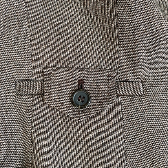 Lane Bryant Brown Tweed  Blazer with Button Detail - Picture 6 of 15
